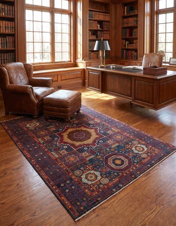 4' 1 x 6' Hand Knotted Mamluk Ziegler Rug