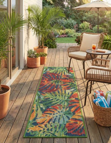 2' x 6' 1 Easy-Clean Baja Indoor / Outdoor Runner Rug