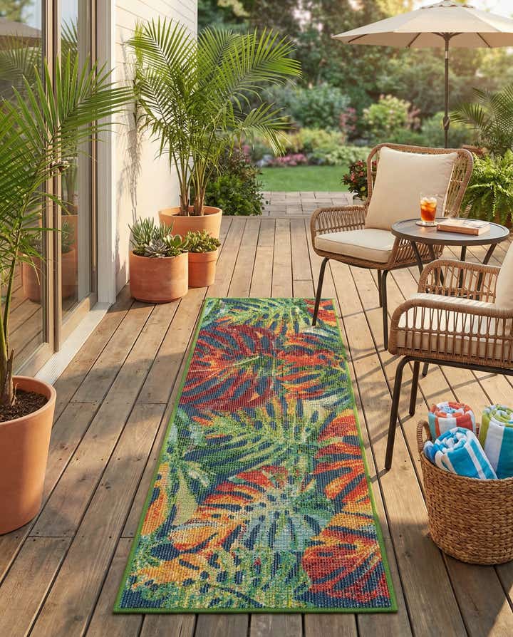 2' x 6' 1 Easy-Clean Baja Indoor / Outdoor Runner Rug