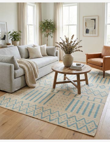 5' 9 x 7' 8 Hand Woven Kilim Modern Wool Rug