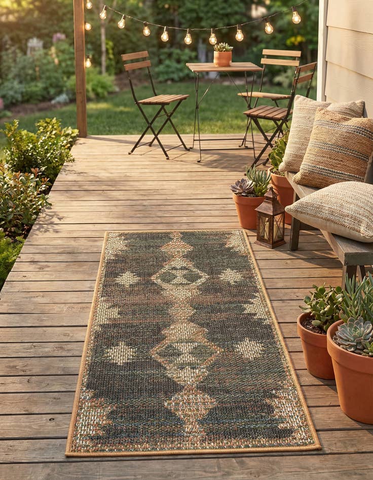 Detail image of  2' x 4'  Washable Baja Indoor / Outdoor Runner Rug