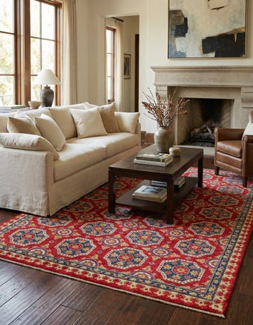 6' 5 x 9' 7 Hand Knotted Kazak Rug
