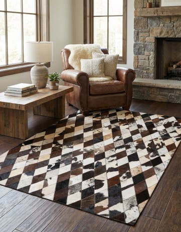 4' x 5' 11 Cowhide Stocks Rug