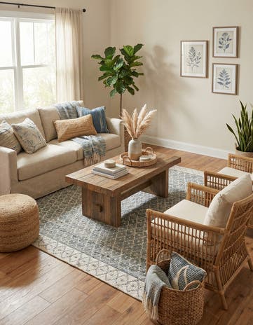 8' x 10' Hand Woven Chindi Trellis Rug