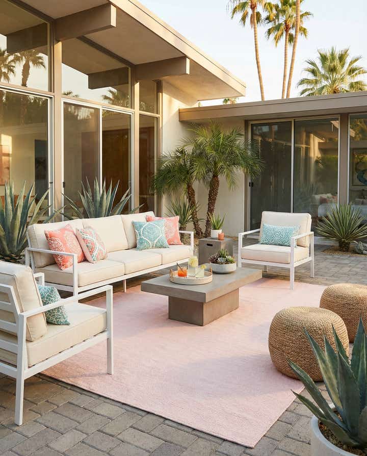 10' x 14' 1 Easy-Clean Jill Zarin Palm Springs Indoor / Outdoor Rug