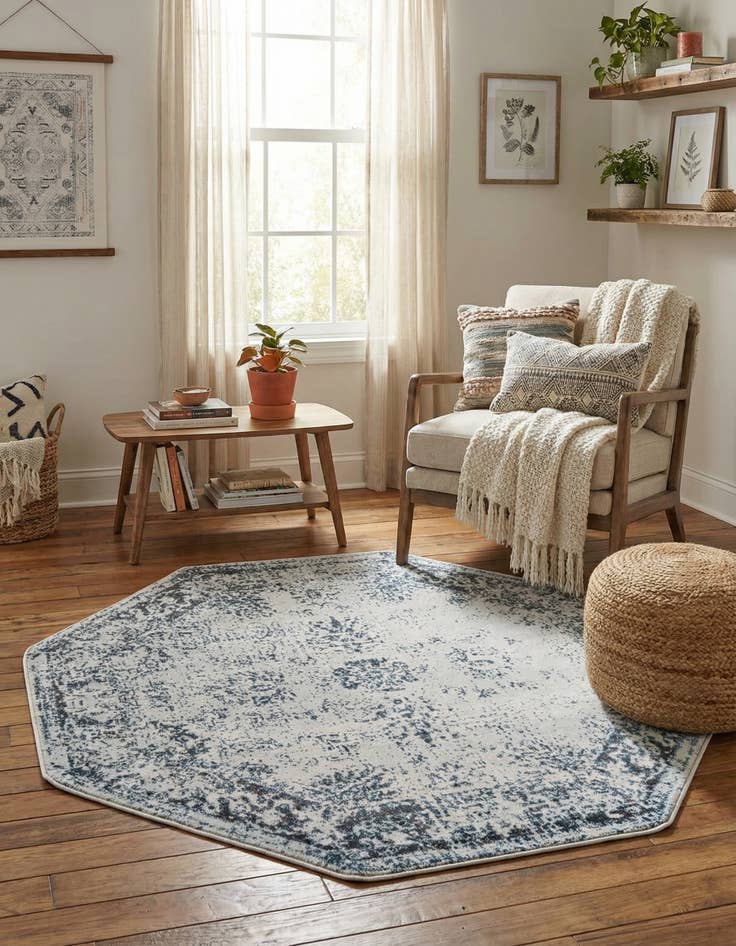 Detail image of 6' 1 x 6' 1 Monaco Octagon Rug