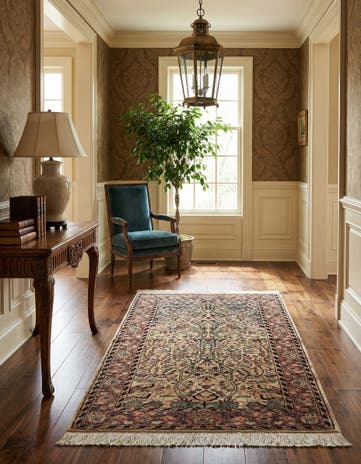 3' 2 x 5' 3 Hand Knotted Kashmir Oriental Rug