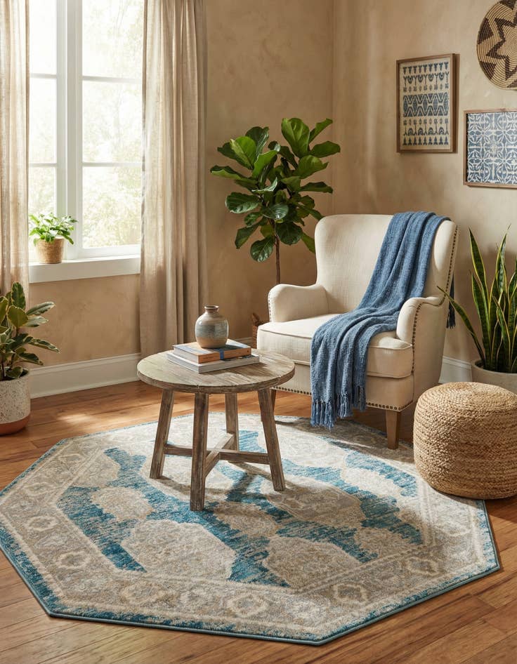 Detail image of 4' x 4' Lola Octagon Rug