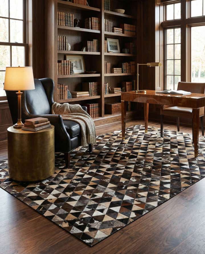 5' x 8' 1 Cowhide Stocks Rug