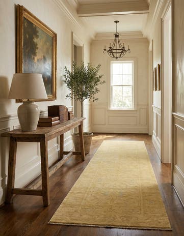 2' 8 x 10' Hand Knotted Over-Dyed Ziegler Runner Rug