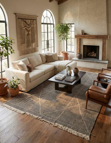 9' 7 x 14' 7 Hand Knotted Moroccan Wool Rug