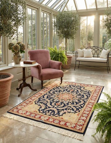 2' 7 x 4' Ghom Silk Rug