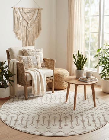 Pearl Bohemian Trellis Round Rug