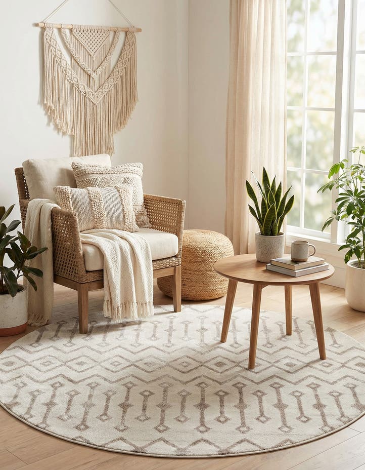 5' 3 x 5' 3 Bohemian Trellis Round ...