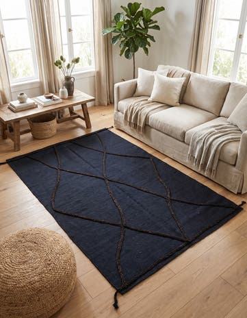 4' 2 x 6' Hand Knotted Moroccan Wool Rug
