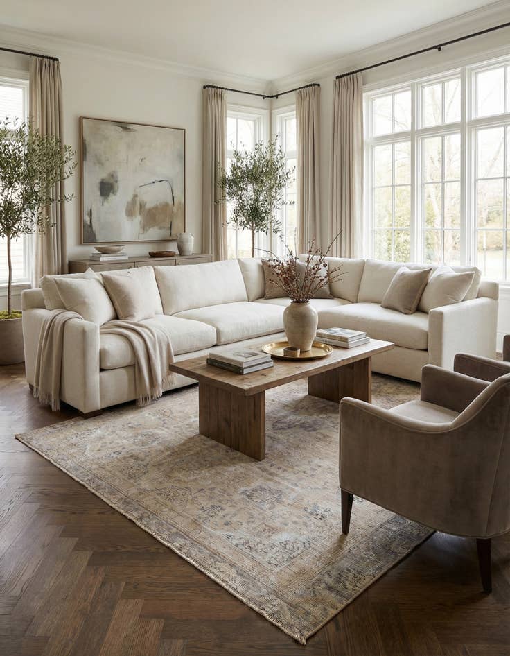 Detail image of 5' 6 x 9'  Hand Knotted Ultra Vintage Persian Wool Rug