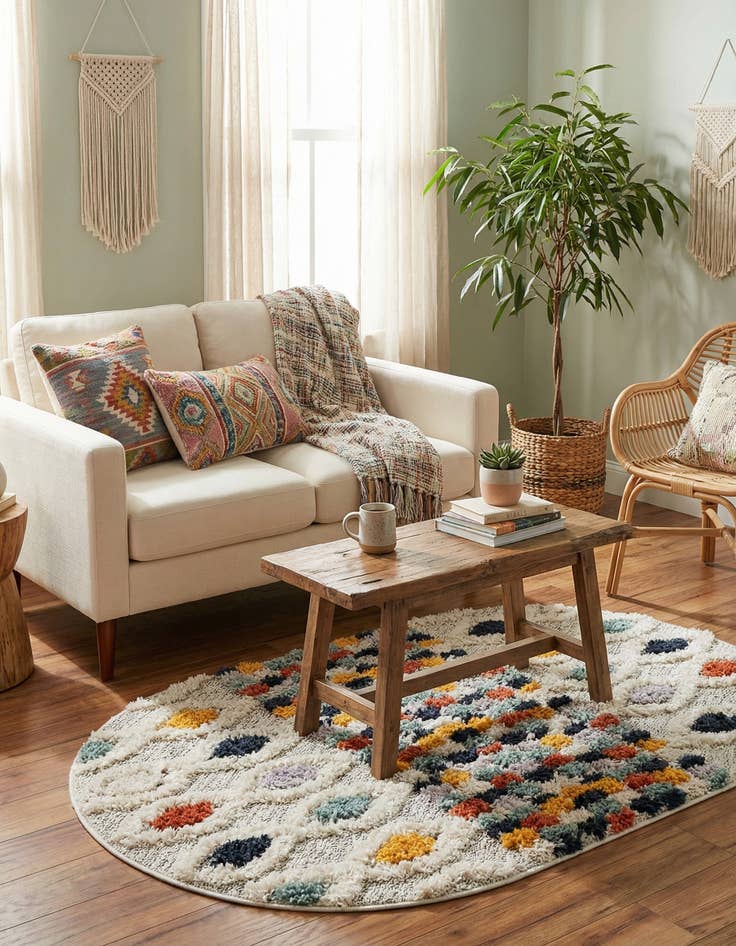 Detail image of 2' x 3' Cherokee Oval Rug