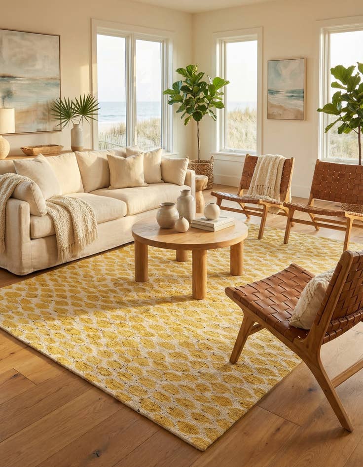 Detail image of 5' 1 x 8' 1  Hand Knotted Darya Wool Rug