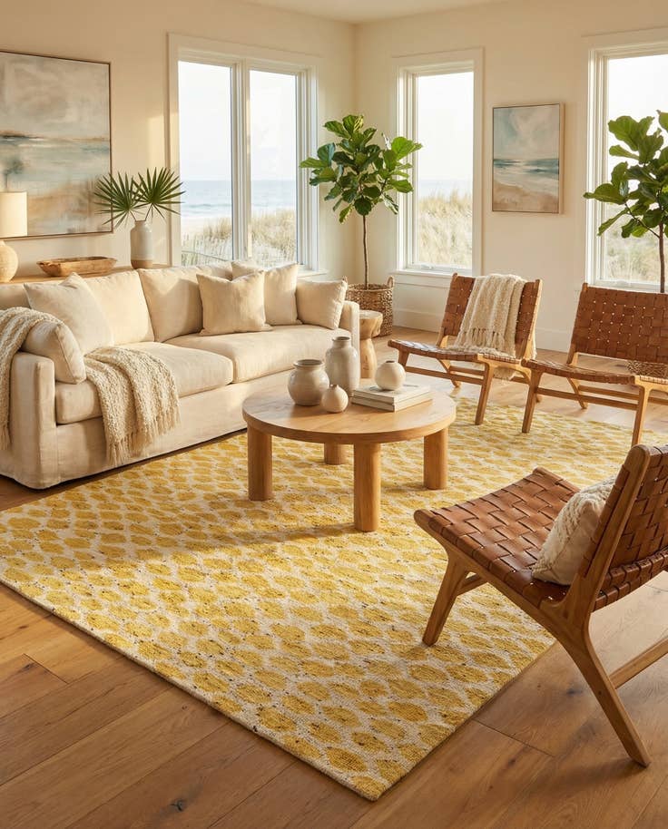 Detail image of 5' 1 x 8' 1 Hand Knotted Darya Wool Rug