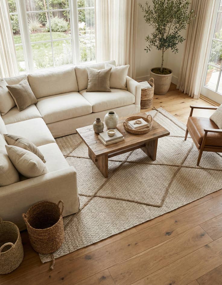 Detail image of 3' 9 x 6' 3  Hand Knotted Darya Wool Rug