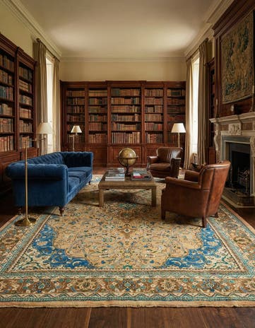 10' 1 x 13' 2 Hand Knotted Farahan Persian Wool Rug