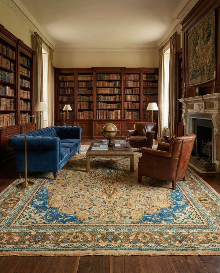 10' 1 x 13' 2 Hand Knotted Farahan Persian Wool Rug
