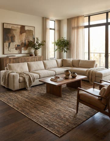 6' 7 x 9' 8 Hand Knotted Modern Ziegler Rug