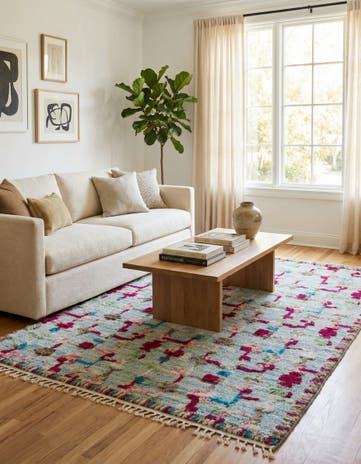 6' 6 x 9' 9 Hand Knotted Darya Wool Rug