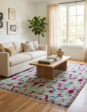 6' 6 x 9' 9 Hand Knotted Darya Wool Rug