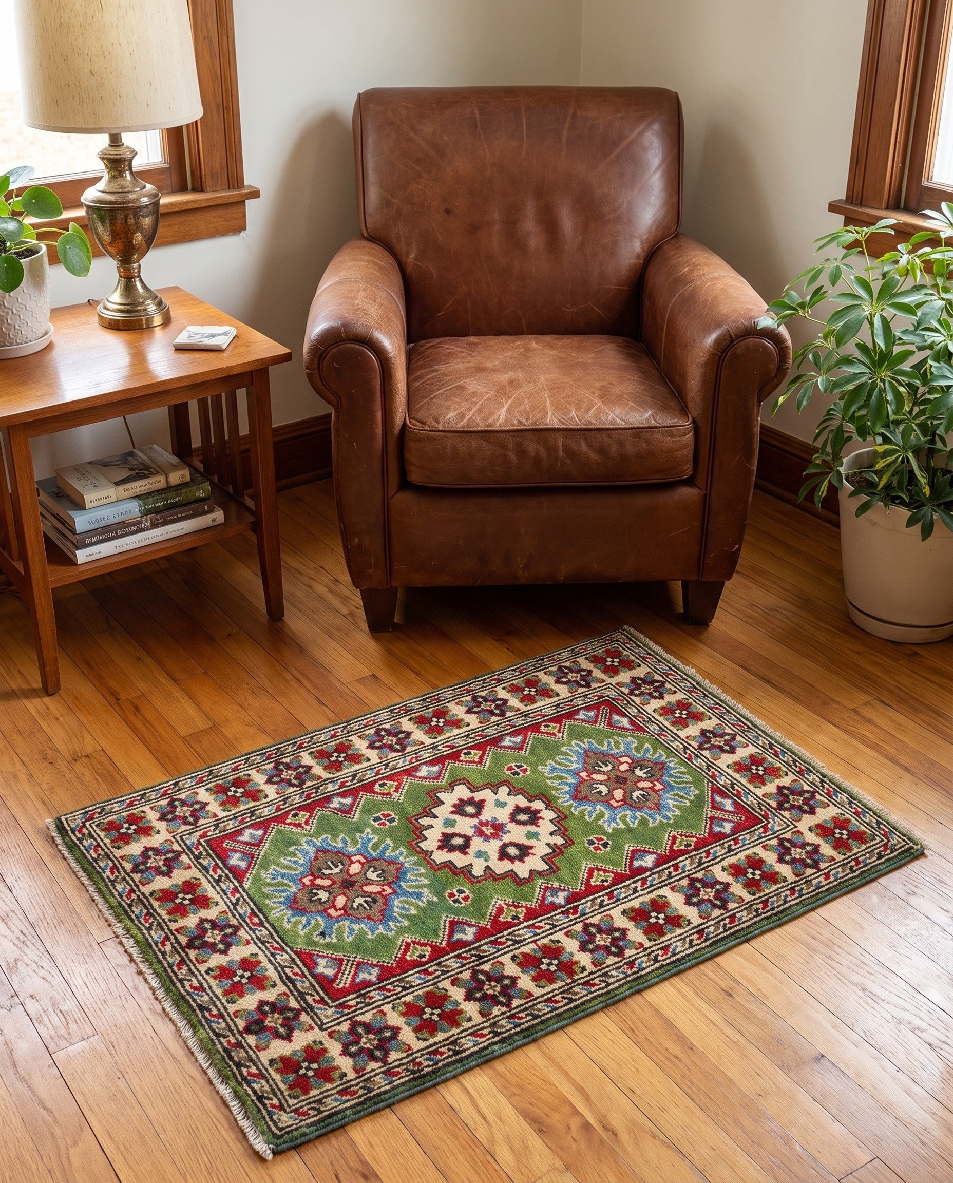 1' 11 x 2' 10 Hand Knotted Kazak Rug