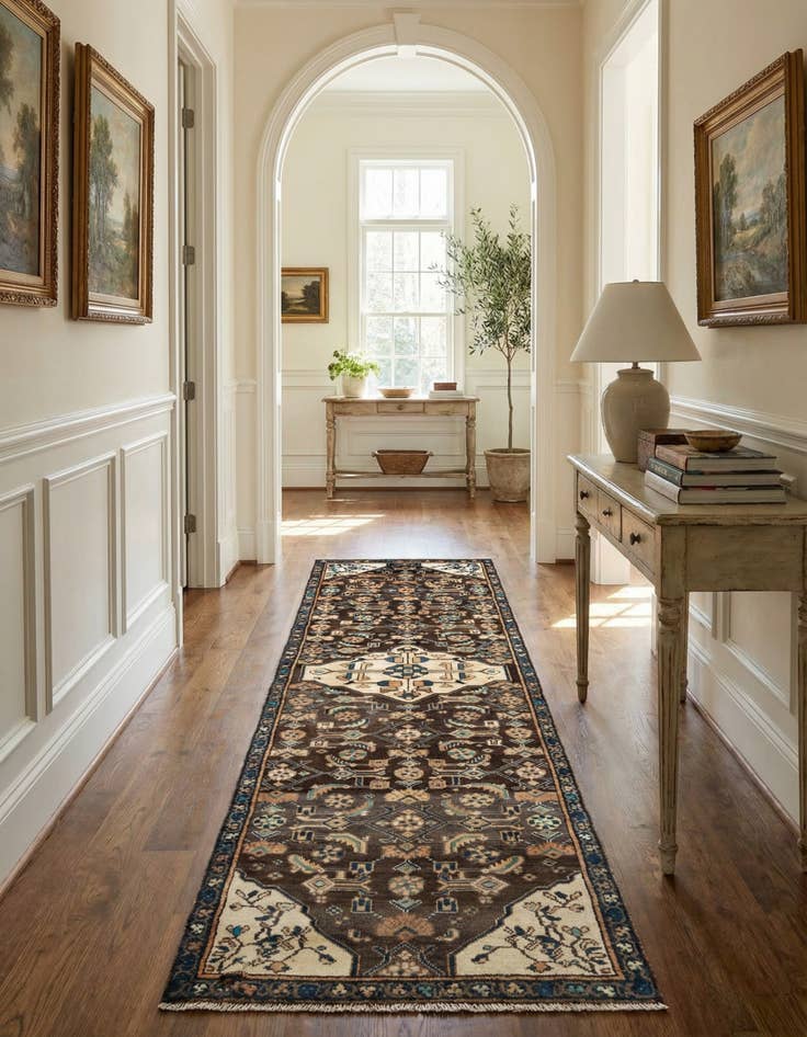 Detail image of 2' 6 x 8' 8 Hamedan Runner Rug