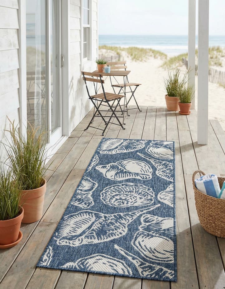 2' x 5' 3 Easy-Clean Coastal Indoor / Outdoo...