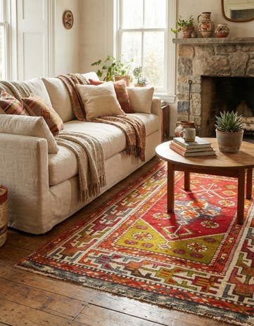 2' 7 x 5' 2 Hand Knotted Anatolian Oriental Wool Rug