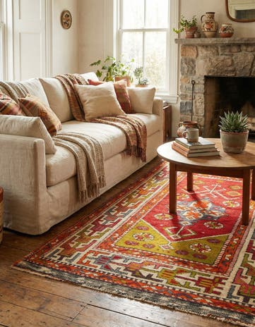 2' 7 x 5' 2 Hand Knotted Anatolian Oriental Wool Rug