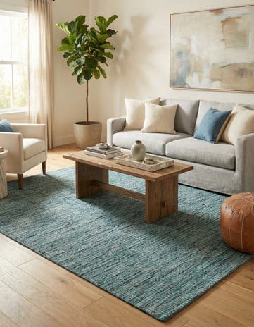 5' 7 x 8' 2 Hand Knotted Moroccan Wool Rug