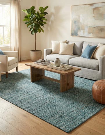 5' 7 x 8' 2 Hand Knotted Moroccan Wool Rug