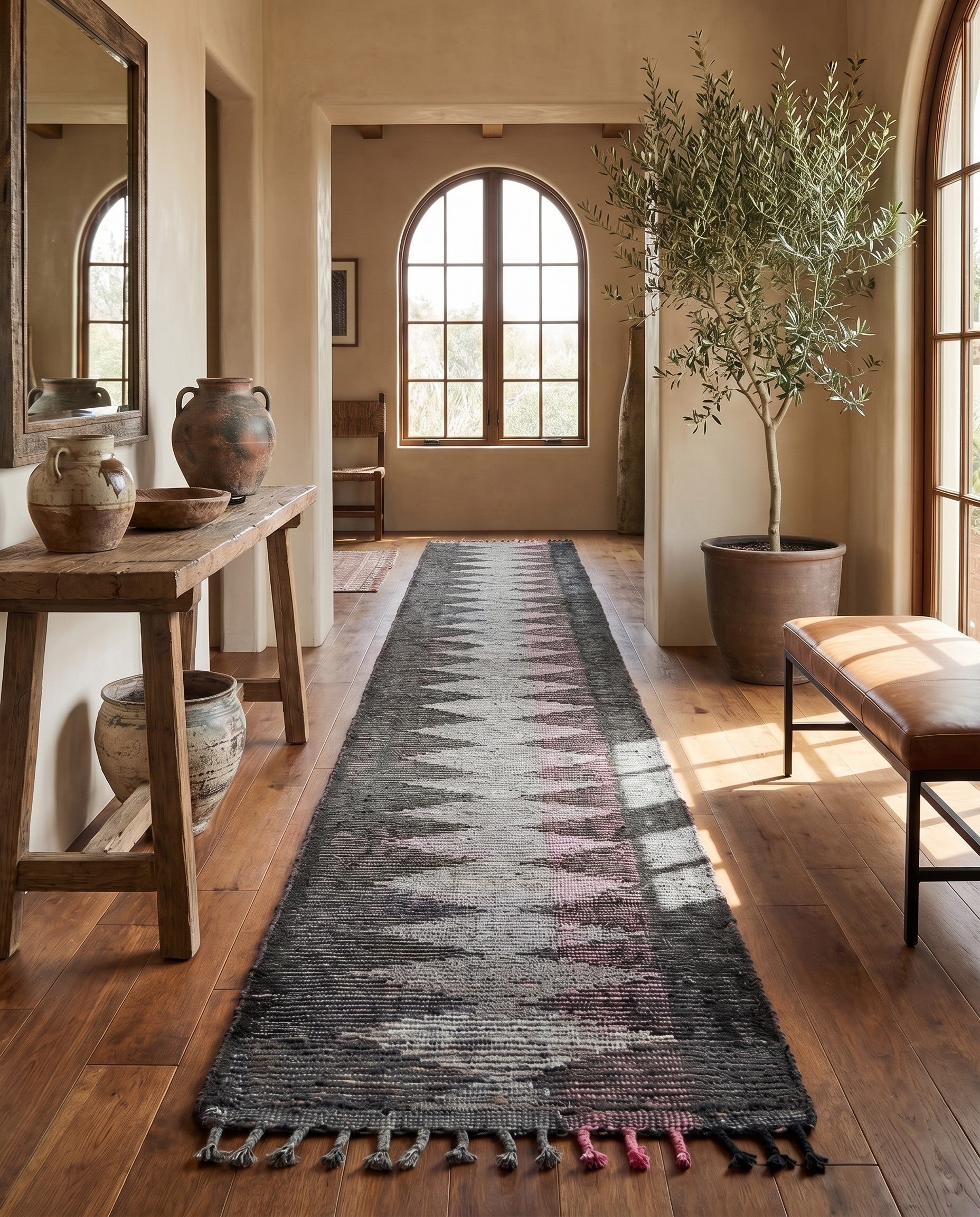 2' 7 x 14' 8 Hand Knotted Moroccan Wool Runner Rug