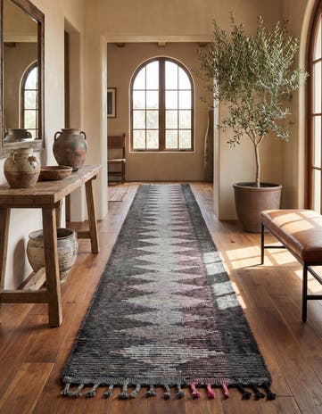 2' 7 x 14' 8 Hand Knotted Moroccan Wool Runner Rug