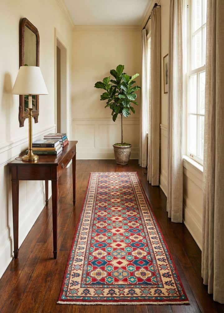 2' 9 x 9' 10 Hand Knotted Kazak Runner Rug