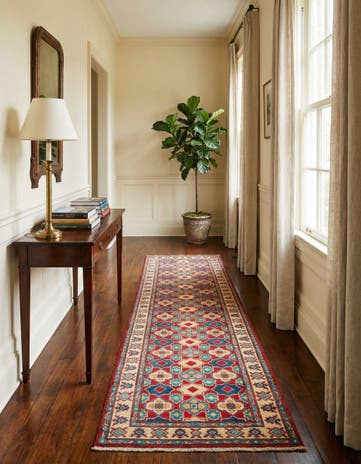 2' 9 x 9' 10 Hand Knotted Kazak Runner Rug