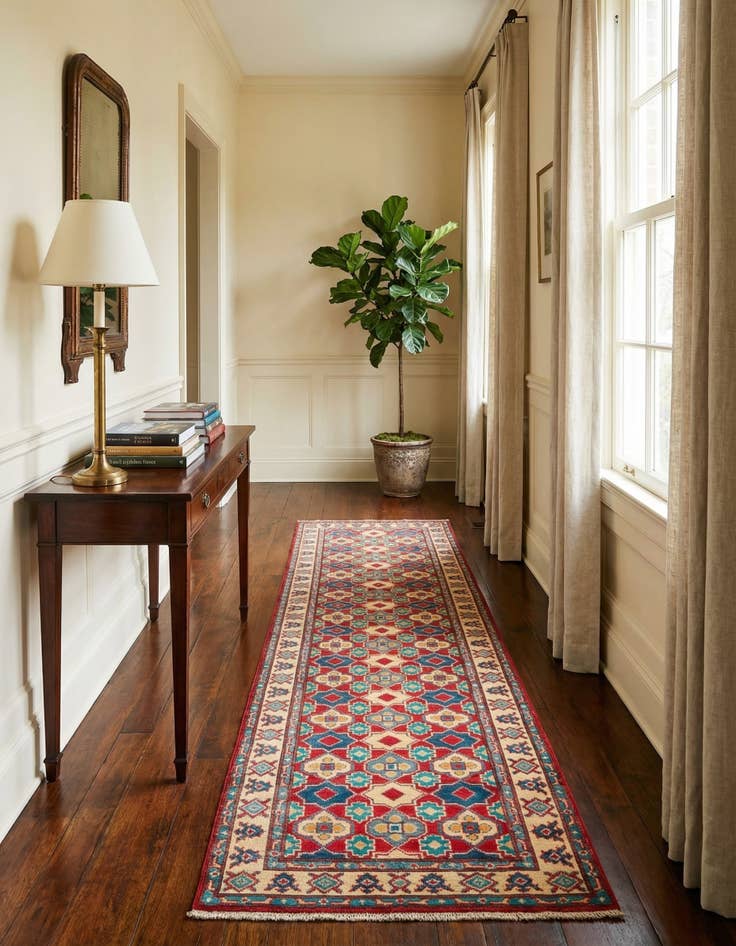 Detail image of 2' 9 x 9' 10  Hand Knotted Kazak Runner Rug