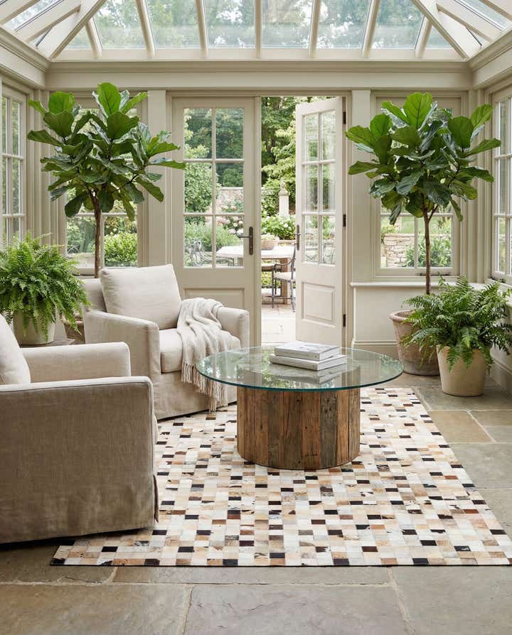 5' x 7' 11 Cowhide Stocks Rug