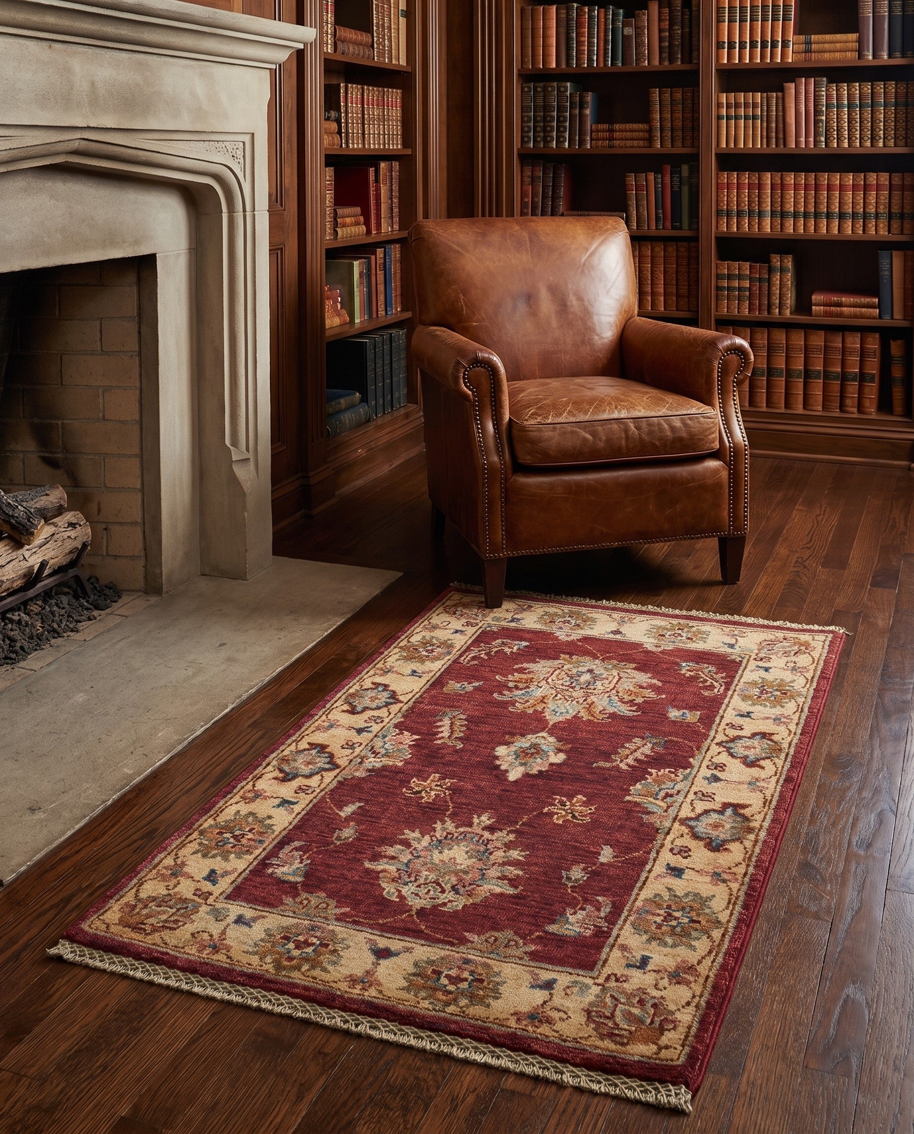 1' 11 x 3' 2 Hand Knotted Ziegler Rug