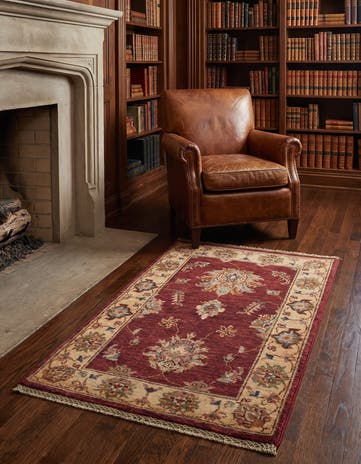 1' 11 x 3' 2 Hand Knotted Ziegler Rug