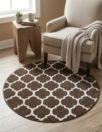 3' x 3' Lattice Round Rug