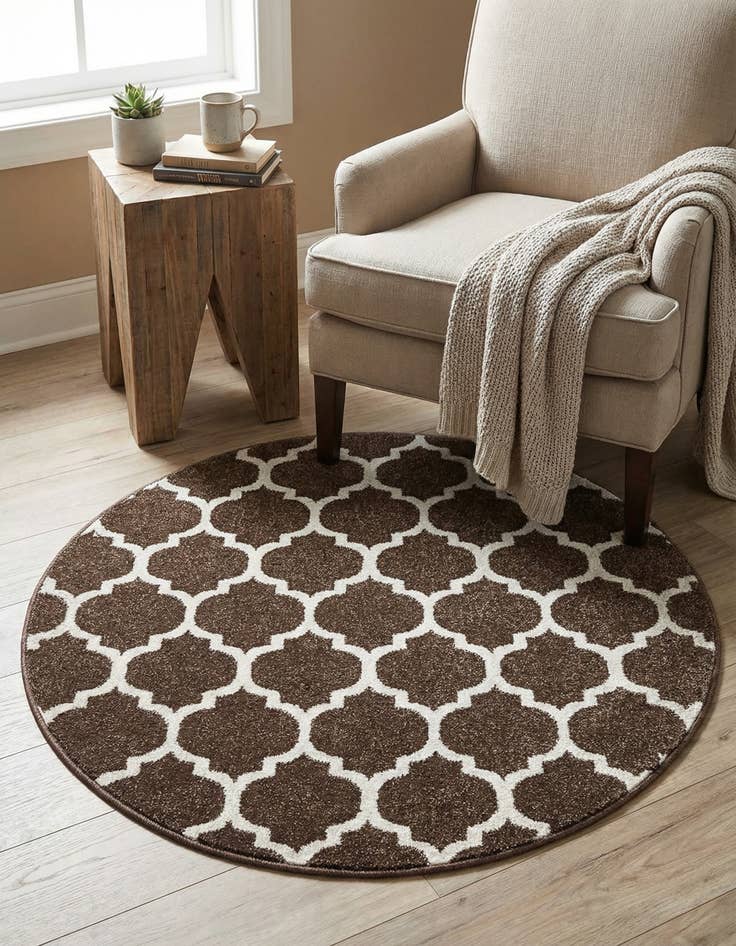 Detail image of 3' x 3' Trellis Round Rug