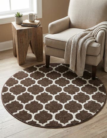 3' x 3' Lattice Round Rug