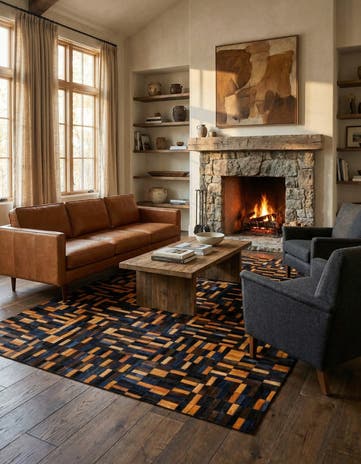 5' x 7' 11 Cowhide - Patchwork Rug