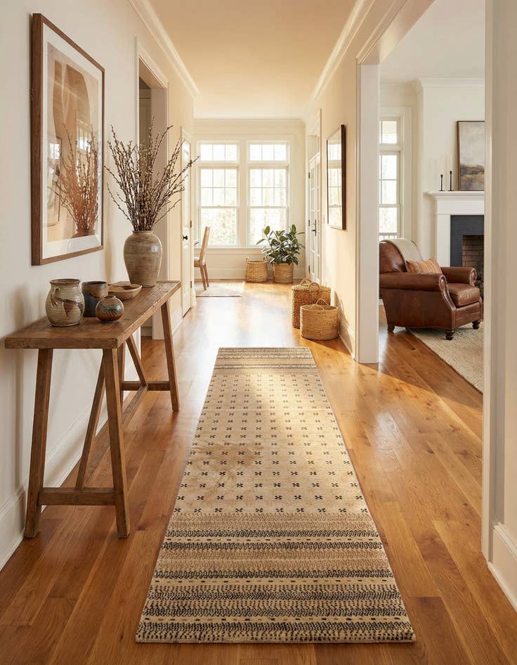 Detail image of  2' 1 x 9' 3  Hand Knotted Tibet Wool Runner Rug