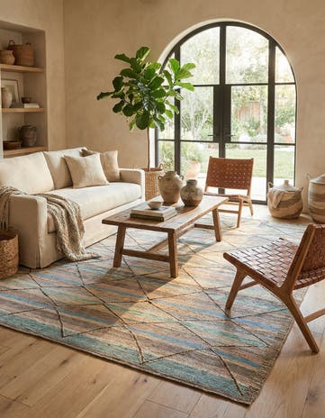 9' 2 x 11' 9 Hand Knotted Moroccan Wool Rug